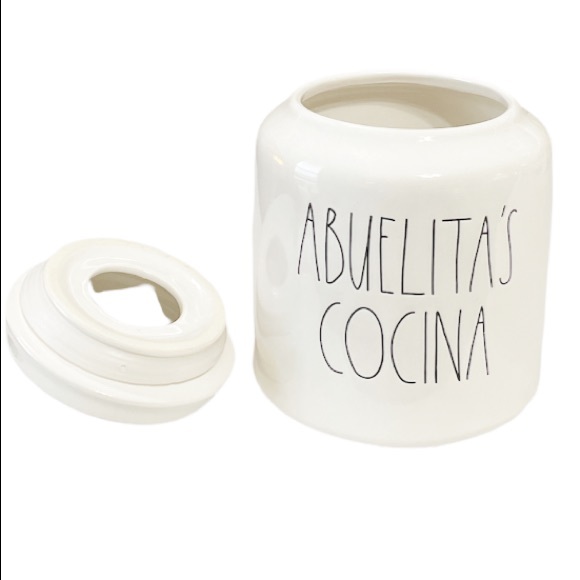 NEW Rae Dunn ABUELITA’S COCINA Canister w/Lid & Loop Handle - Picture 3 of 5